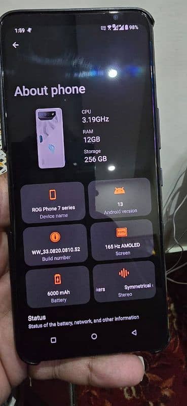 Asus ROG phone 7 pta approved urgent sale wastapp namber 0320+8232+469 2