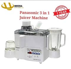 Panasonic 3in1 juicer machine copper motor with 1 year of warranty