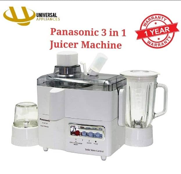 Panasonic 3in1 juicer machine copper motor with 1 year of warranty 0