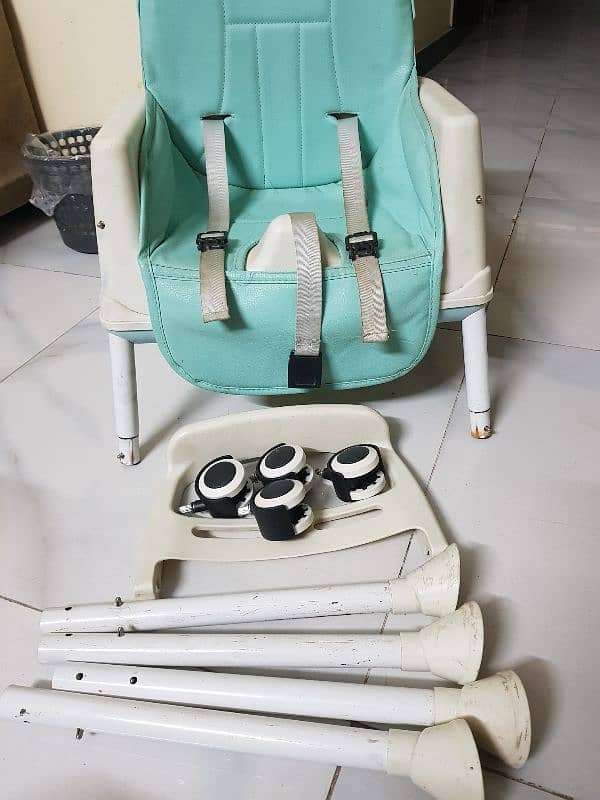 2 Imported Baby Items High Chair and Baby Cot in very good condition 1