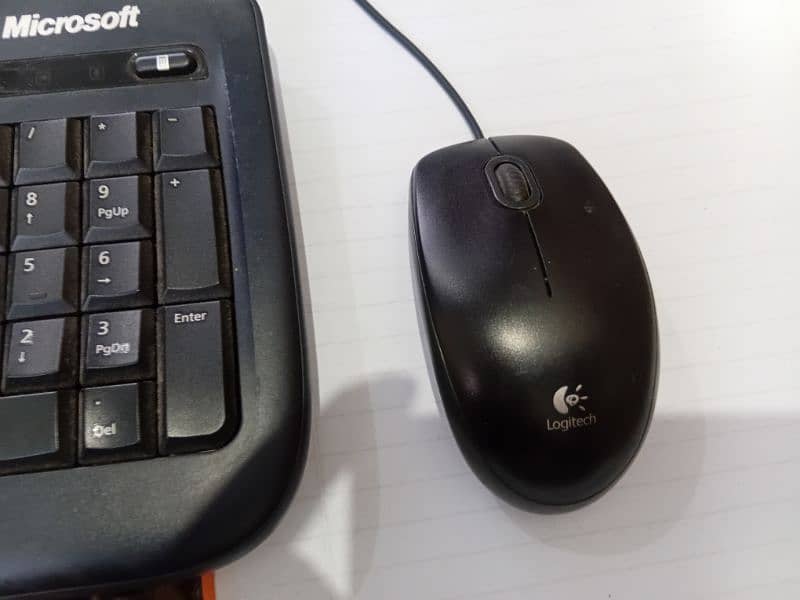 Microsoft keyboard and logitech mouse 1