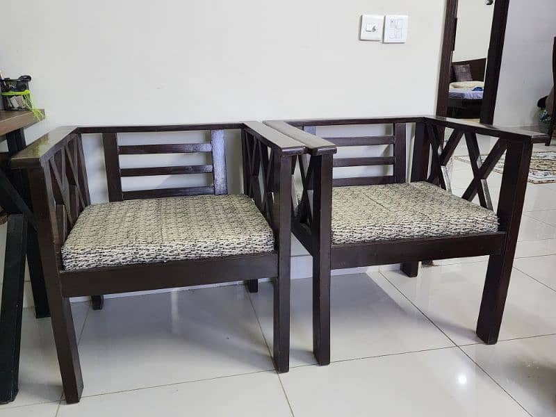 5 seater wooden sofa set for sale 1