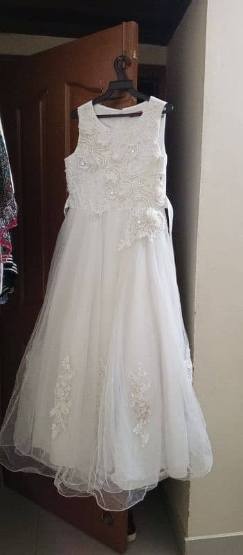 white princess net frock 0