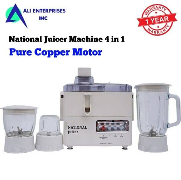 National 4 in 1 juicer machine with 1 year of warranty 0