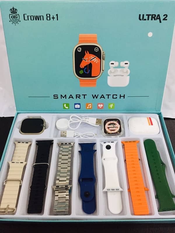 smart watch urtra  with 9 straps 3