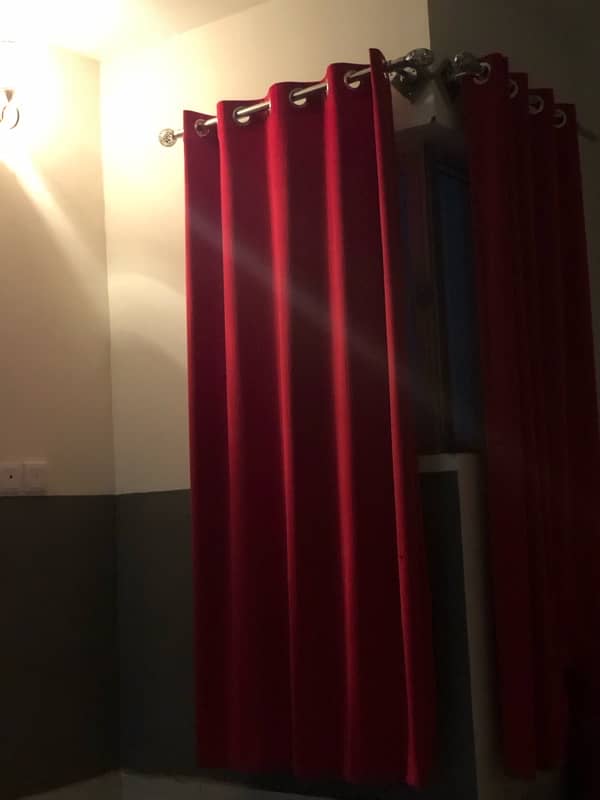 red curtains with pillow for sale 2