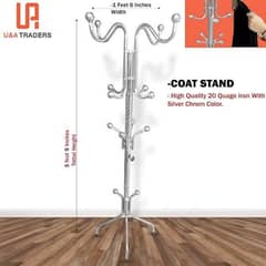 Steel Coat hanging stand brown colour