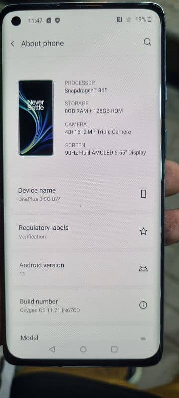 one plus 8 single sim pta all oky phone 03170643016 2