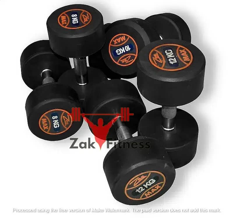 Rubber Coated Dumbbells|Home Gym Fitness Equipment 1