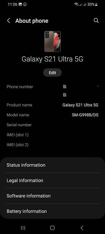 Samsung s21 ultra physical dual sim official pta 14