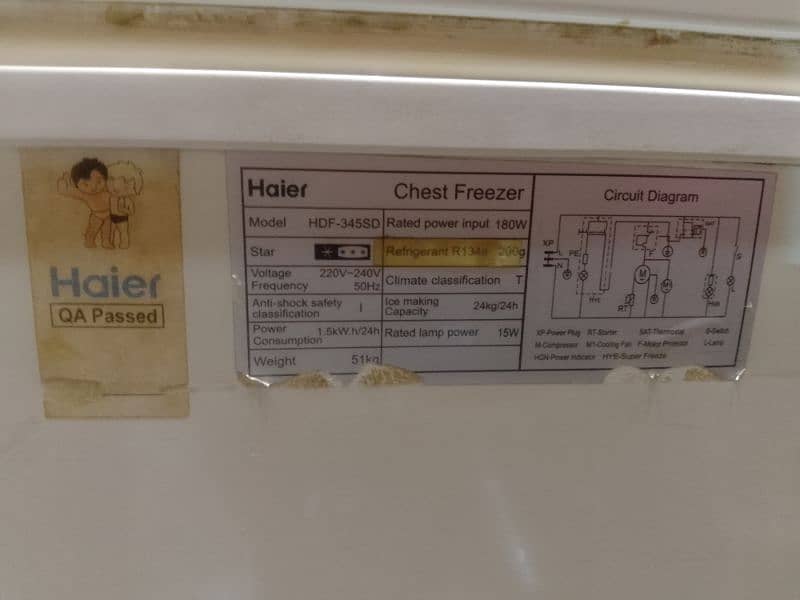 Haier Deep freezer 10/10 7