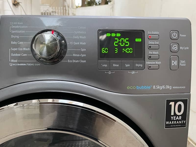 Samsung Automatic Washer Dryer, Like NEW, 8.5/6 Kg Capacity 4