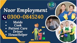 House maid, Maids, Baby Sitter, Chef, Cook, Patient Care, Couple,