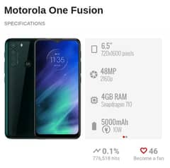 moto one fusion 4/64 all ok no. any type issue look like new all ok