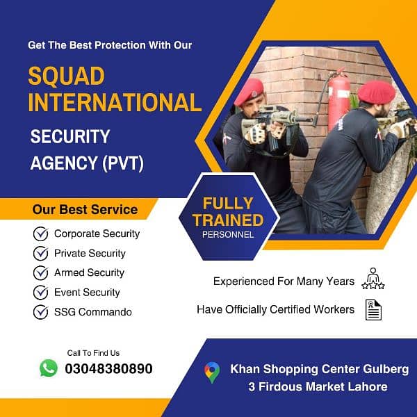 Security Guards Services | VIP protection security | SSG Commando 0