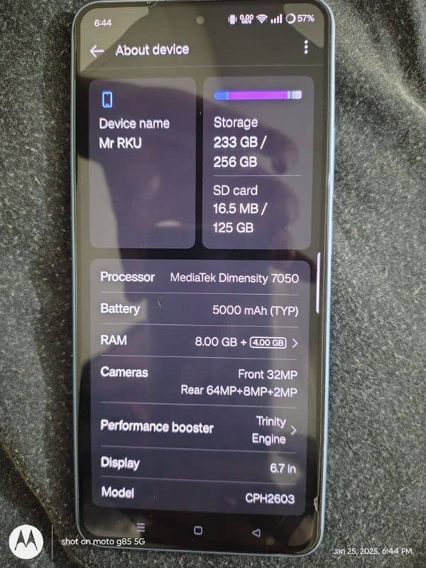 Oppo Reno 11 F 5g , condition 10/10 0