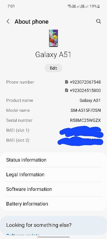 Samsung A51 only set 6/128 panel change face finger working. 7