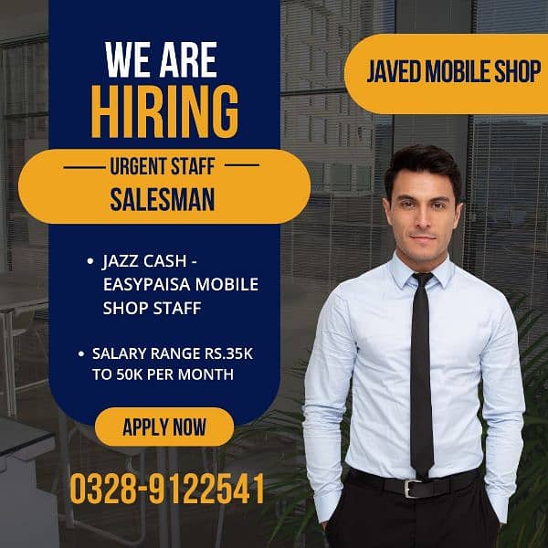 Jazzcash Easypaisa Mobile Shop Staff | Salesman | Jobs 0