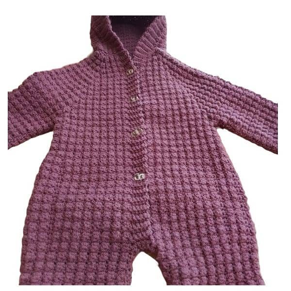 Handmade crochet romper for baby girl 1