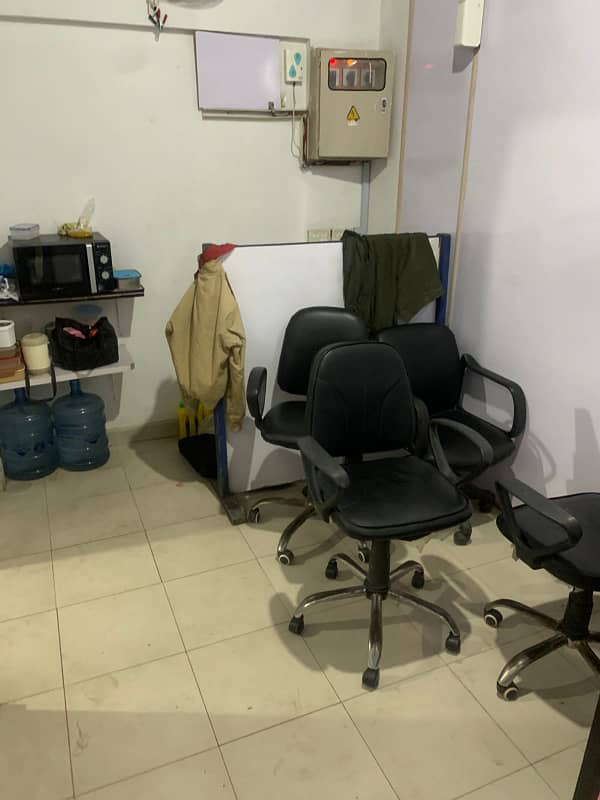 1400 Sq Ft Office At Main Shahrah E Faisal With Car Parking well maintained building 8