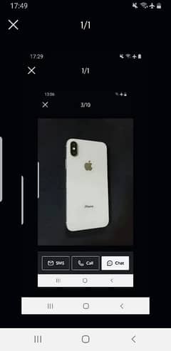 iphone x pta approve 264GB white 100% battery