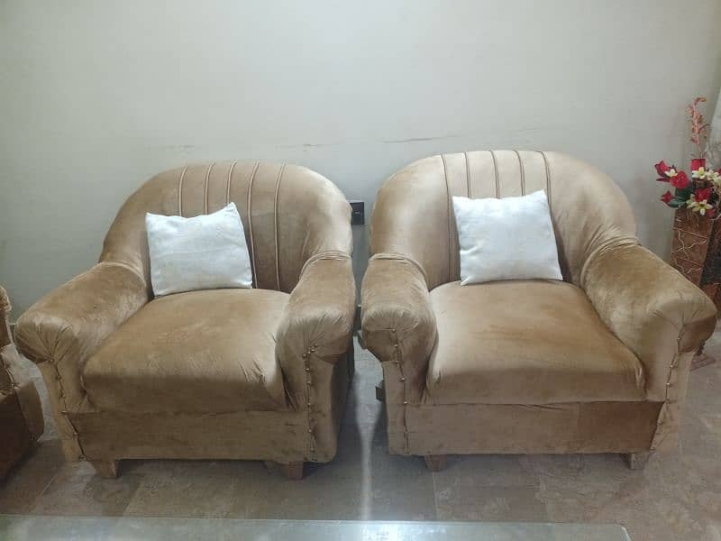 7 Seater Velvet Sofa Set 3