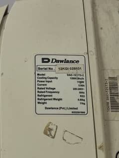 Dawlance 1 ton split ac.