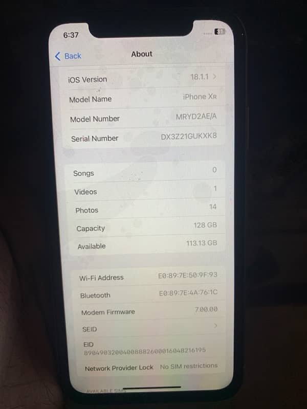 iPhone XR Factory Unlock 128GB 1