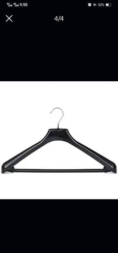 Black Plastic HANGER All Purpose Coat Clothes Garment Trouser Skirt