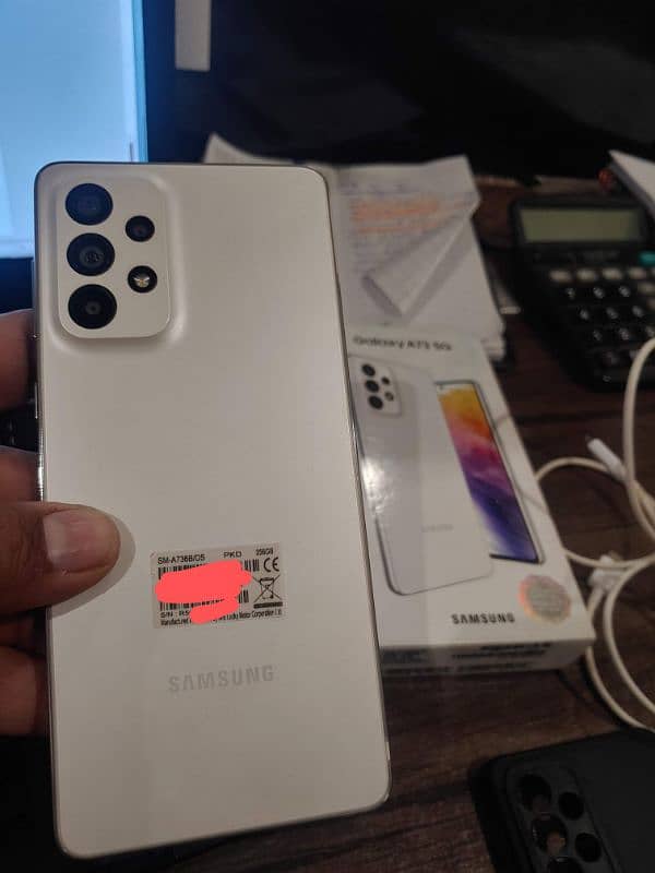 samsung galaxy A73 5g complete box 0