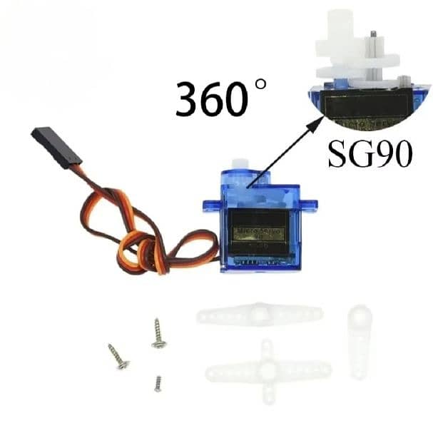 Servo Motors, with 360 Degree rotation. 1