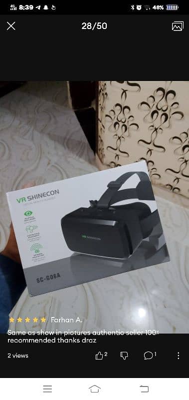 Shinecone G06A New 3D Virtual Reality Gaming Glasses Headset 1