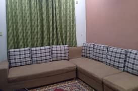 sofa set L shaped and wooden table