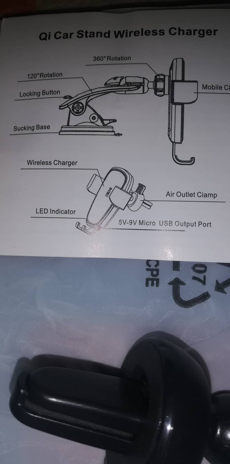 Car wireless charger stand n holder 2