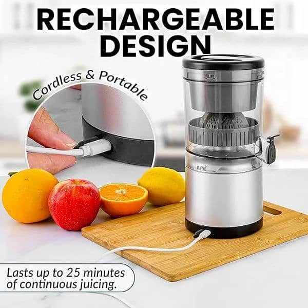 Rechargable Citrus Juicer Machines Fruit Electric Orange Juicer 4