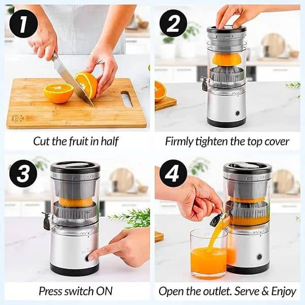 Rechargable Citrus Juicer Machines Fruit Electric Orange Juicer 6