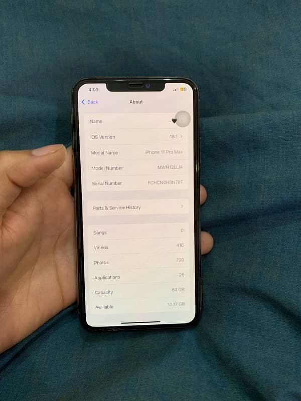 iPhone 11 Pro Max PTA Approved 64gb with box 6