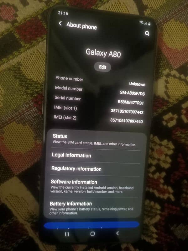 Samsung a80 Non PTA 9