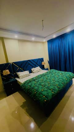 Per Day / Monthly 1 BedRoom Brand New Luxury Fully Furnished Appartment For Rent in Grand Jaamia Mosque Bahria Town Lahore