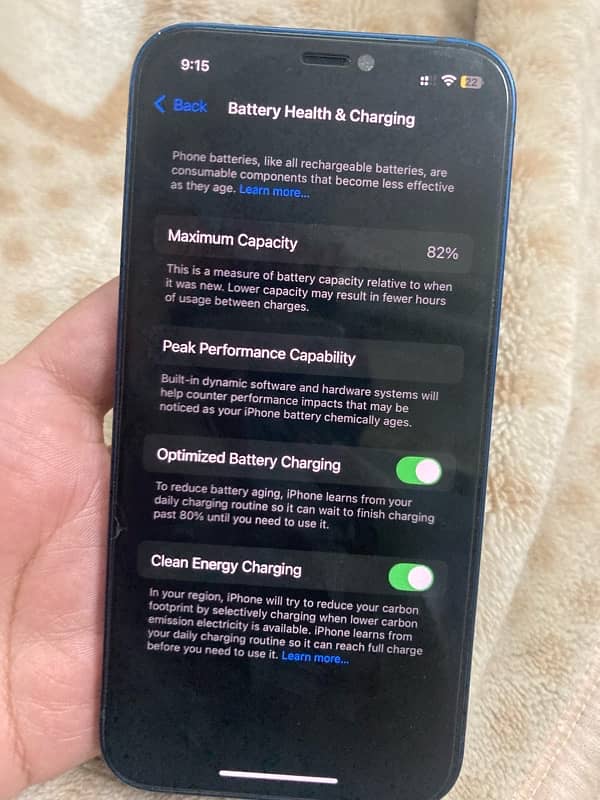 iphone 12 blue color 128gb 82 health waterpack 6