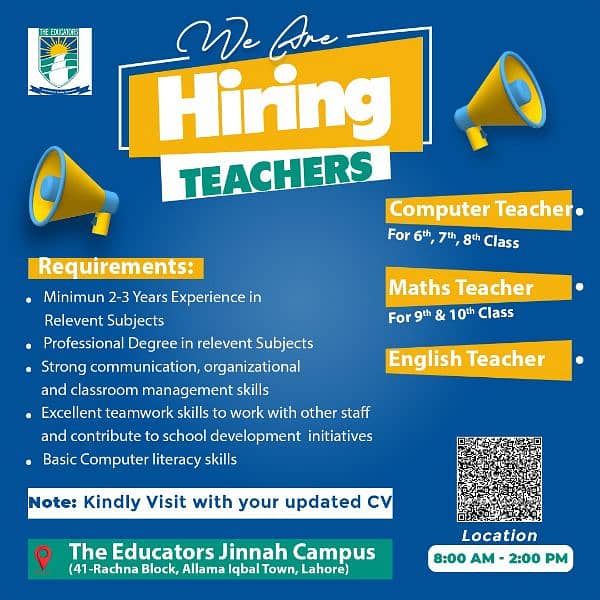 Hiring for Teachers 0