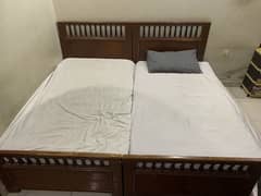 Two single bed with mattress