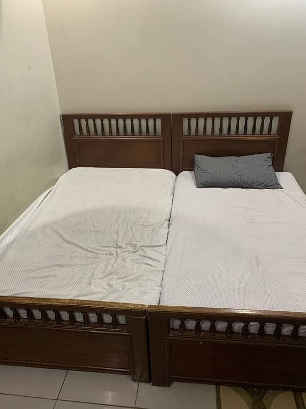 Two single bed with mattress 2