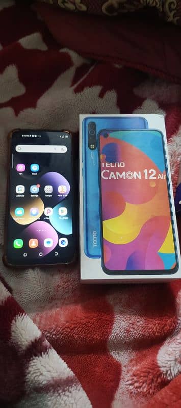 Tecno camon 12 air complete box 0