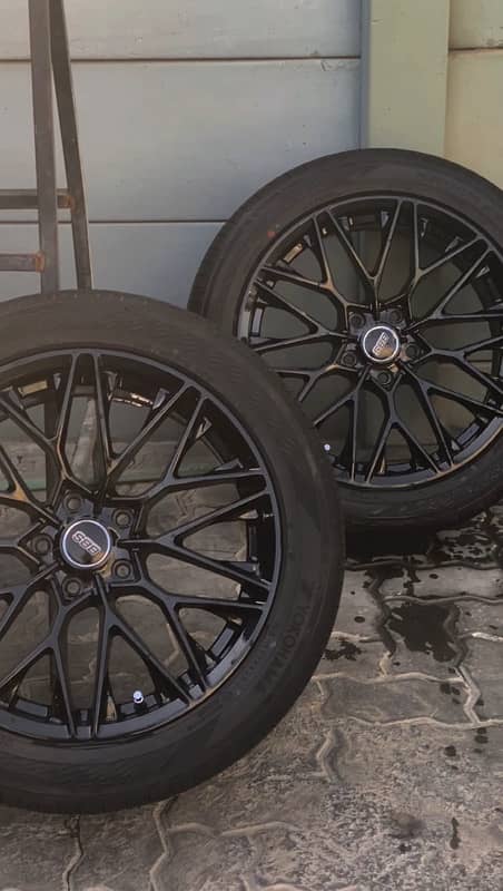 18'' inch + YOKOHAMA ADVAN DB 245/45/18 CIVIC X rims+tyres for sale. 4