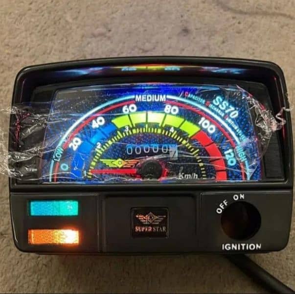 motorcycle speed meter with led lights 0