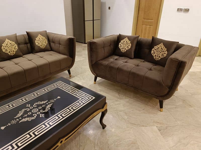 Brown sofa set / sofa set / brown sofa set 3