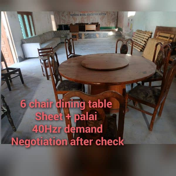 dining table with 6 chair 0