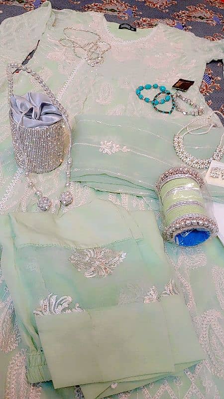 angrakha frock pistachio green 1