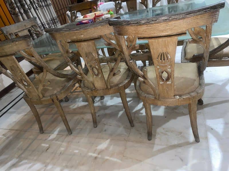 8 seater dining table with glass top 4